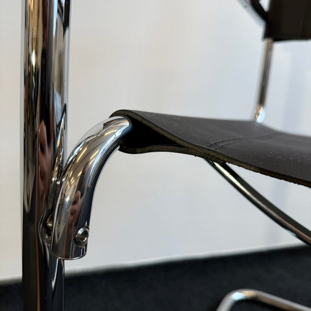 Thonet Freischwinger S 34 - Kernleder schwarz - Marcel Breuer - TOP Zustand