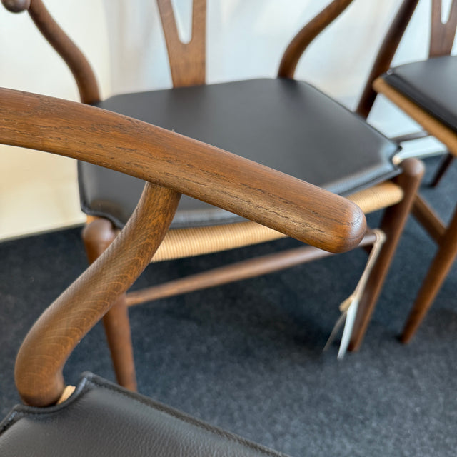 Carl Hansen & Søn - 4er Set CH24 Wishbone Chair - Inkl. Lederauflage - Neuwertig!