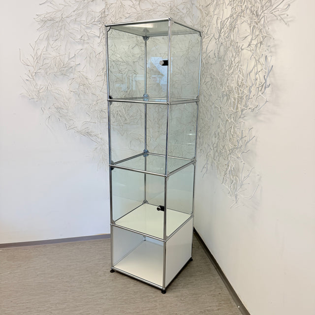 USM Haller - Vitrine - Glas/Weiß - Vier Fächer - TOP Zustand!