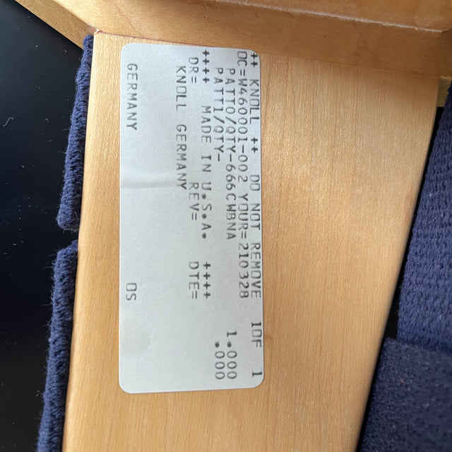 Knoll International - Risom 666 Stuhl - dunkelblau - TOP Zustand