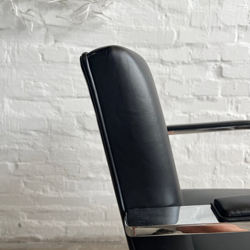 Knoll International - Brno Freischwinger - Leder schwarz