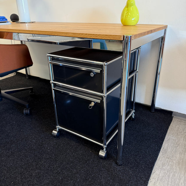 USM Haller - Rollcontainer - Schwarz - Zwei Schubladen - Abschließbar