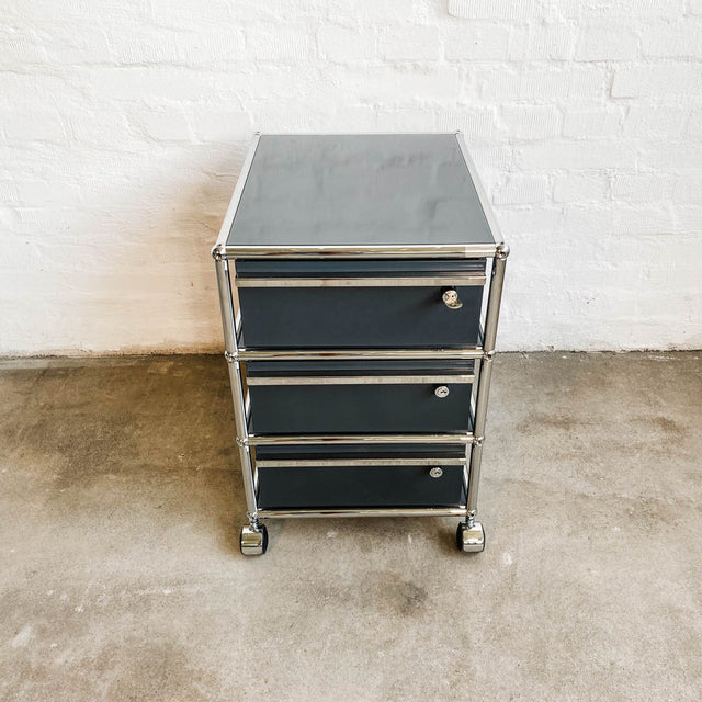 USM Haller - Rollcontainer - anthrazitgrau - 3 Schubladen - gebrauchter TOP Zustand