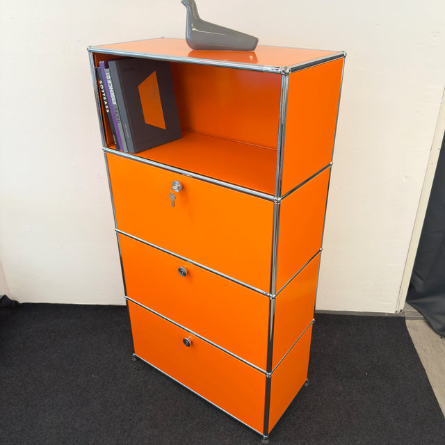 USM Haller - Highboard - 4 Fächer - Klapptüren - Orange - TOP Zustand!