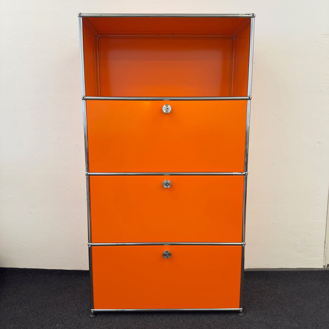 USM Haller - Highboard - 4 Fächer - Klapptüren - Orange - TOP Zustand!