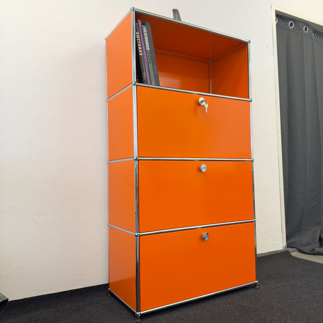USM Haller - Highboard - 4 Fächer - Klapptüren - Orange - TOP Zustand!