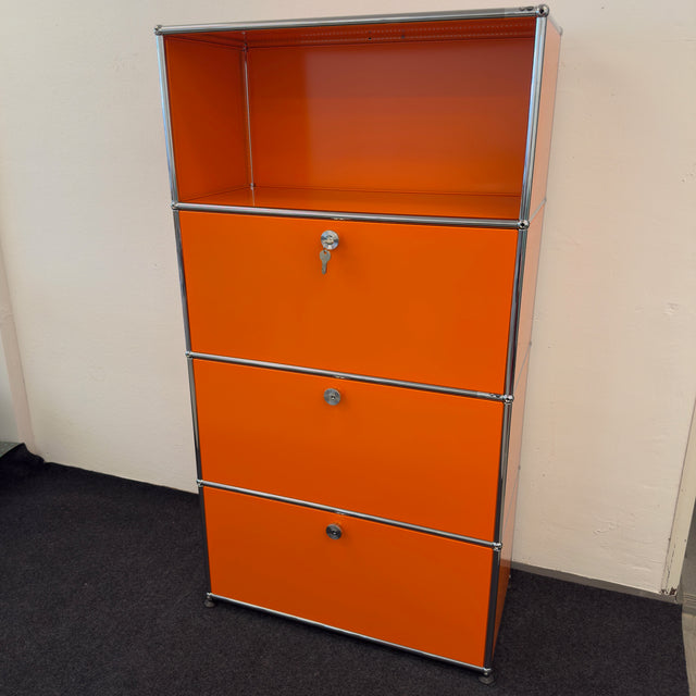 USM Haller - Highboard - 4 Fächer - Klapptüren - Orange - TOP Zustand!