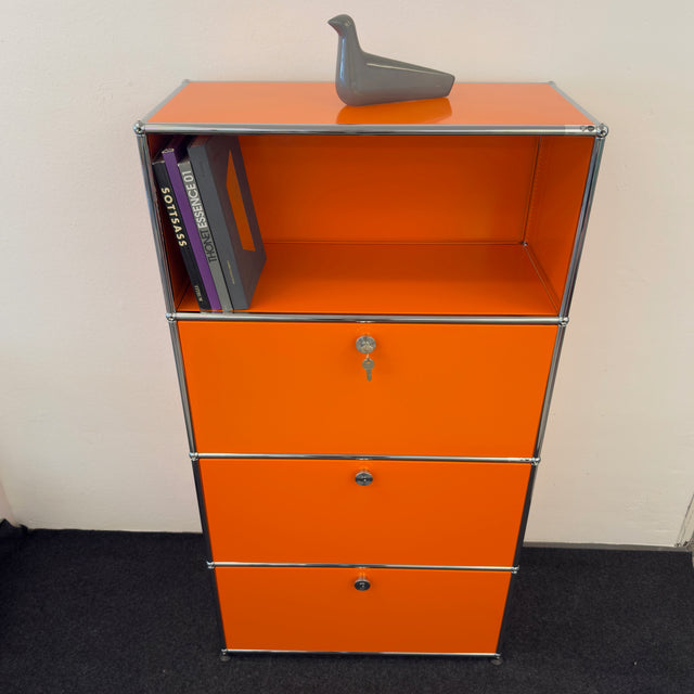USM Haller - Highboard - 4 Fächer - Klapptüren - Orange - TOP Zustand!