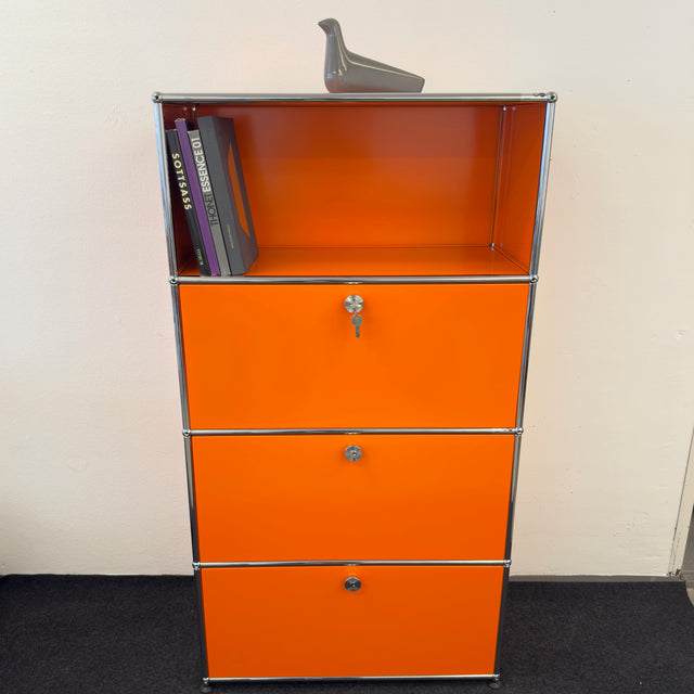 USM Haller - Highboard - 4 Fächer - Klapptüren - Orange - TOP Zustand!
