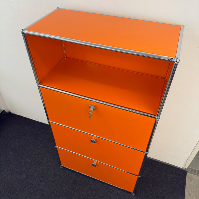 USM Haller - Highboard - 4 Fächer - Klapptüren - Orange - TOP Zustand!