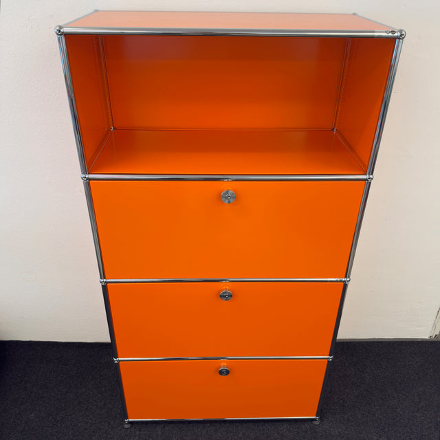 USM Haller - Highboard - 4 Fächer - Klapptüren - Orange - TOP Zustand!
