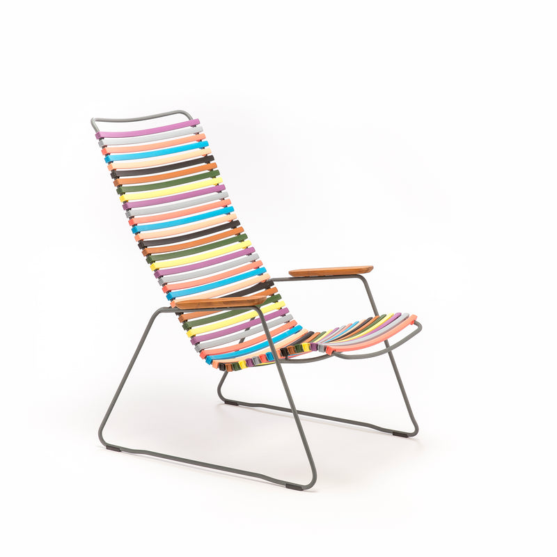 Click Lounge Chair+Ottoman - schwarz