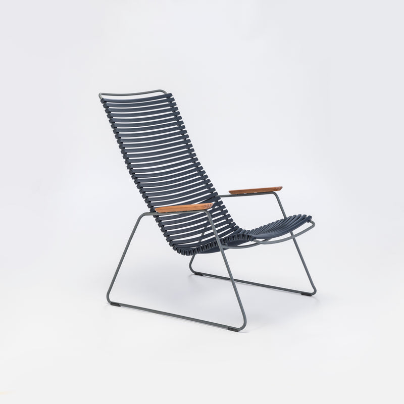 Click Lounge Chair+Ottoman - schwarz