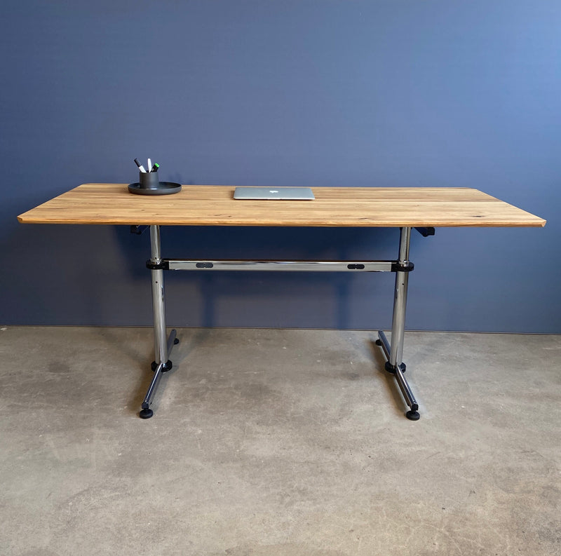 Tisch Eiche massiv - höhenverstellbar - 150 x 75 cm