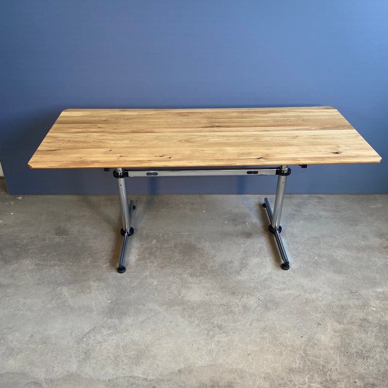 Tisch Eiche massiv - höhenverstellbar - 150 x 75 cm