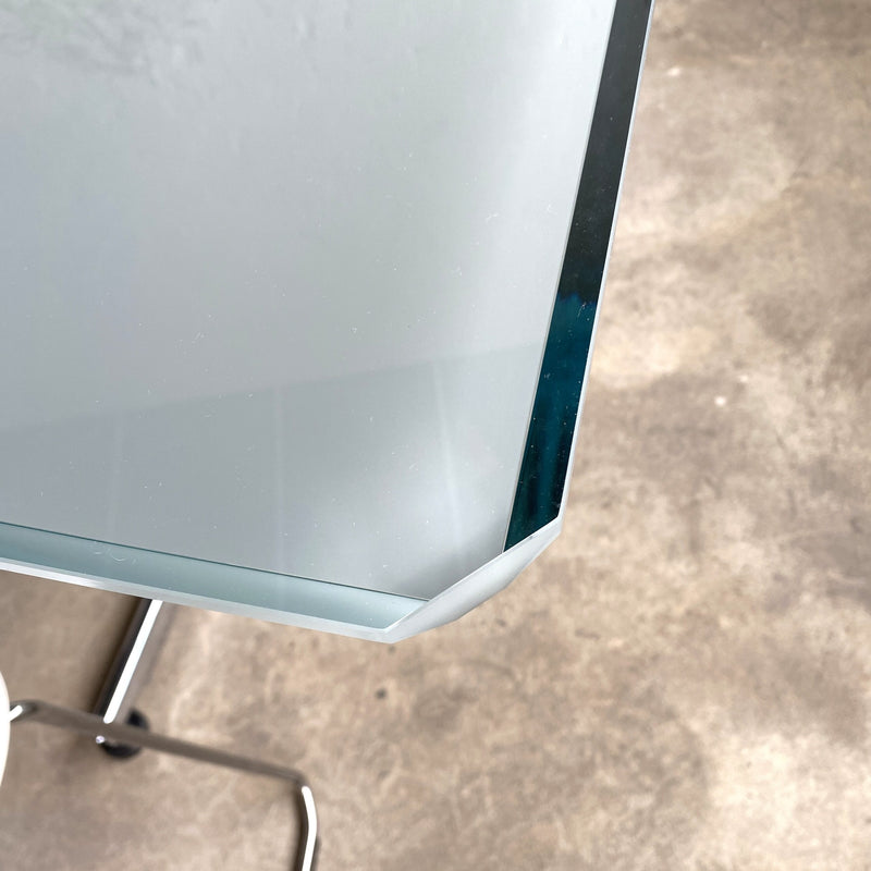 Tisch Glas grau - 180 x 90 cm