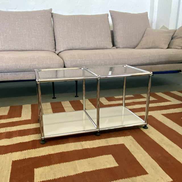 USM Haller - Beistelltisch - Glas/lichtgrau