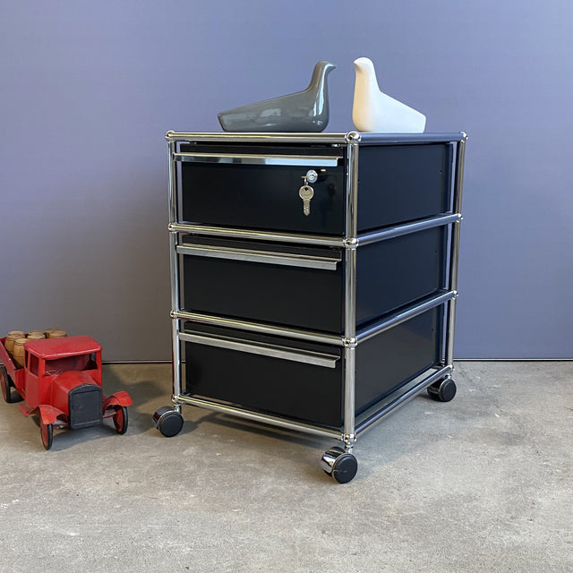 USM Haller Rollcontainer - schwarz - gebrauchter TOP Zustand