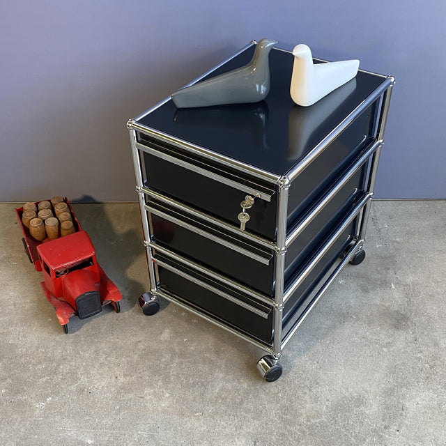 USM Haller Rollcontainer - schwarz - gebrauchter TOP Zustand