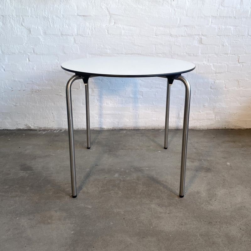 Standard Table rund - weiß/Edelstahl - OUTDOOR