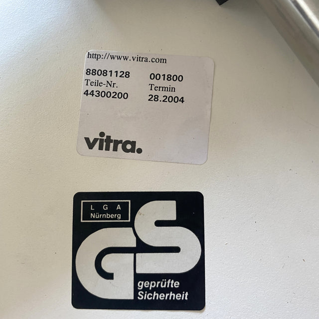 Vitra - Standard Table rund - weiß/Edelstahl - OUTDOOR