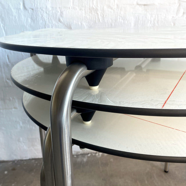 Vitra - Standard Table rund - weiß/Edelstahl - OUTDOOR