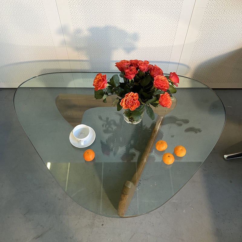 Coffee Table - Couchtisch - Walnuss/Glas