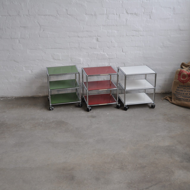 USM Haller - Beistelltisch - Auf Rollen - Weiß - 39,5 cm x 35 cm