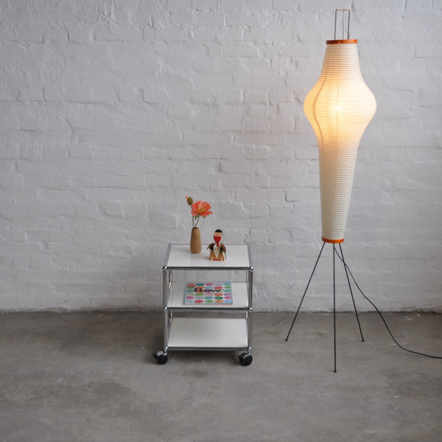 USM Haller - Beistelltisch - Auf Rollen - Weiß - 39,5 cm x 35 cm