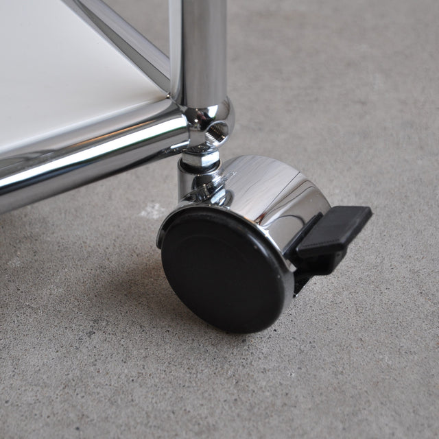 USM Haller - Beistelltisch - Auf Rollen - Weiß - 39,5 cm x 35 cm