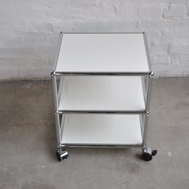 USM Haller - Beistelltisch - Auf Rollen - Weiß - 39,5 cm x 35 cm