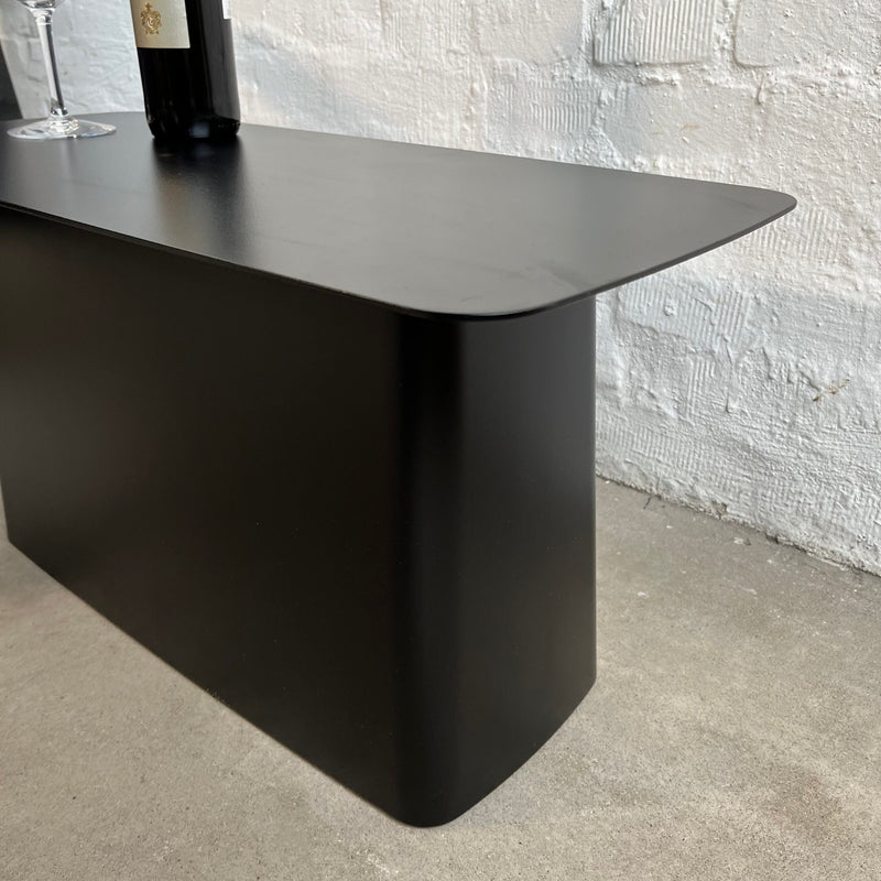 Metal Side Table Outdoor Beistelltisch groß - schwarz