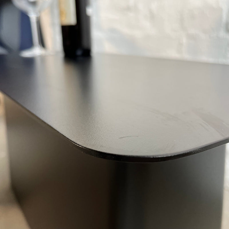 Metal Side Table Outdoor Beistelltisch groß - schwarz