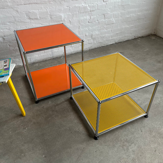 USM Haller - Beistelltisch - Goldgelb perforiert - 50 x 50 cm - TOP Zustand!