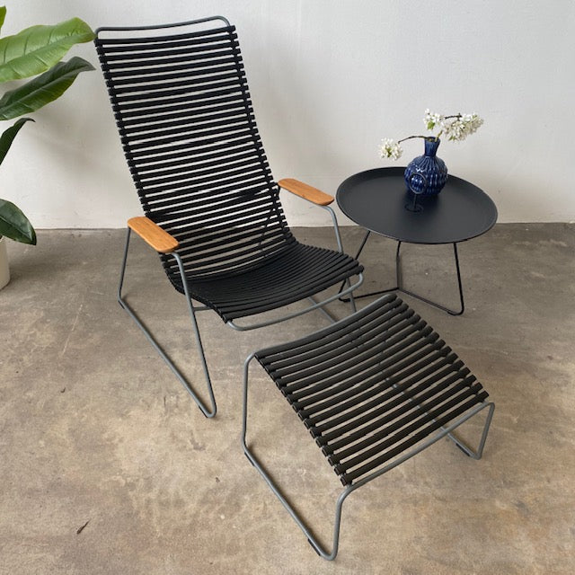 Click Lounge Chair+Ottoman - schwarz
