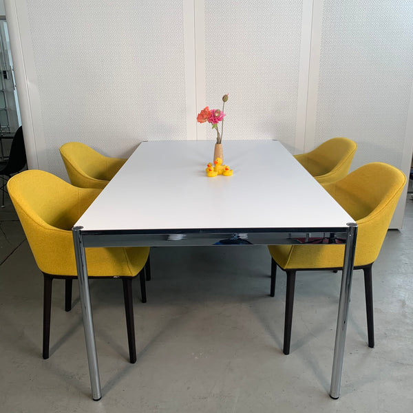 Tisch perlgrau alumatt - 175 x 100 cm