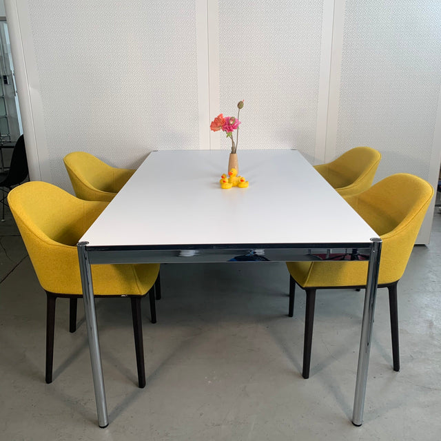 Tisch perlgrau alumatt - 175 x 100 cm
