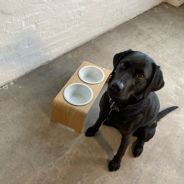 dogBar® - Classic Hundenapf Medium - Eiche hell