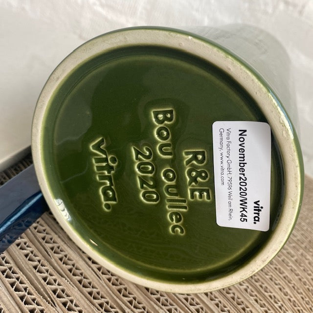 Découpage Barre Vase - grün/weiß/blau