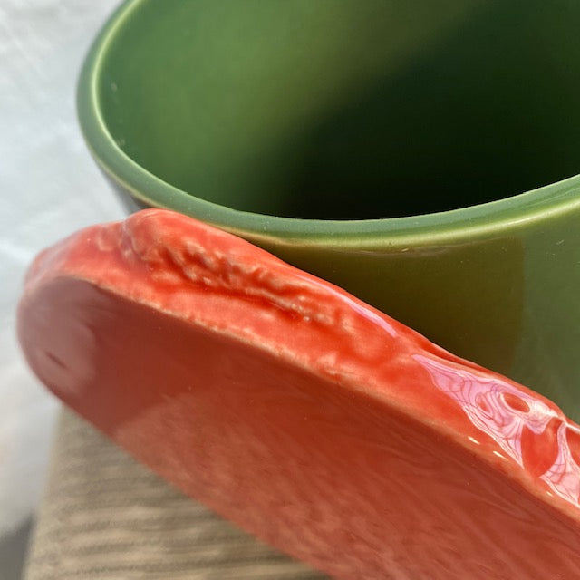 Découpage Disque Vase - grün/orange