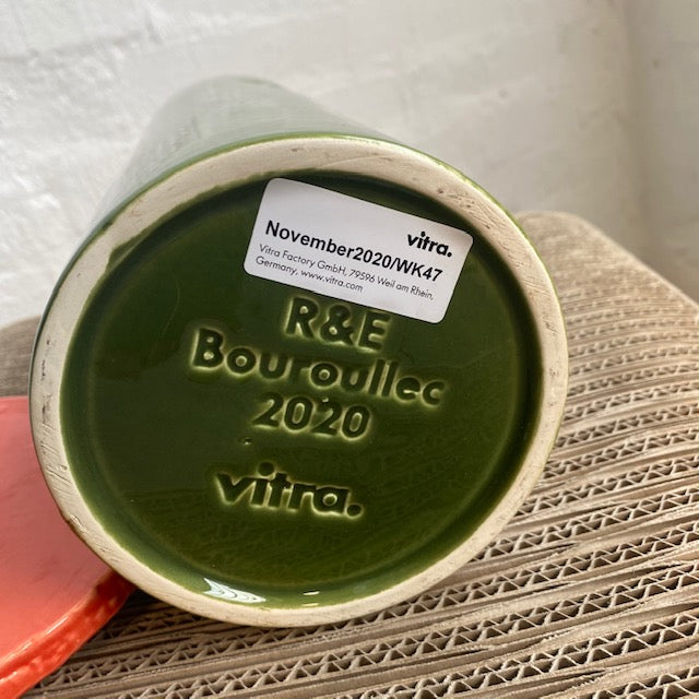 Découpage Disque Vase - grün/orange