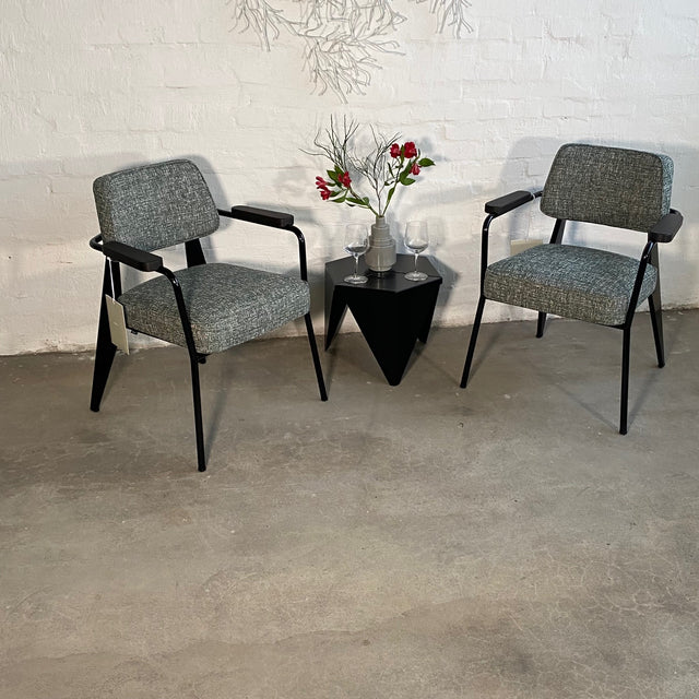 Vitra - Fauteuil Direction Sessel - graugrün/schwarz