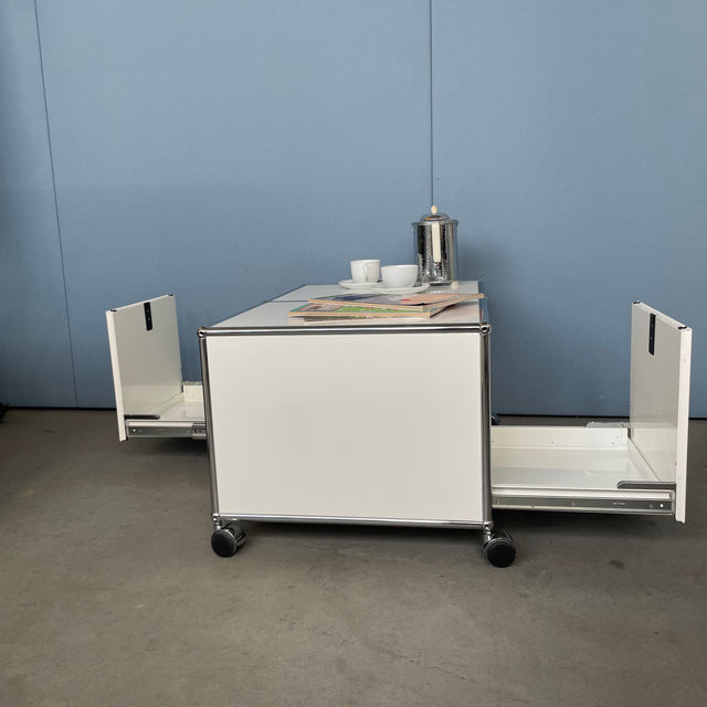 USM Haller - Rollcontainer - Couchtisch - reinweiß