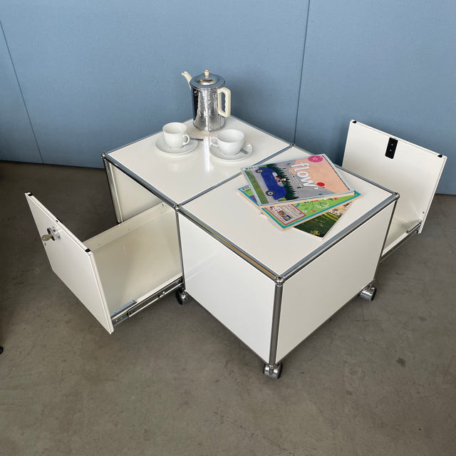 USM Haller - Rollcontainer - Couchtisch - reinweiß